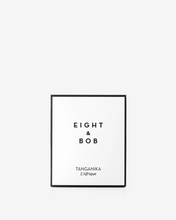 Box packaging with 'EIGHT & BOB' text on a white background
