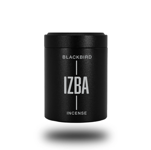 Blackbird Izba Incense in Black tin cylinder container