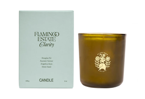 Flamingo Estate Douglas Fir Vetiver Basil Candle Clarity with box