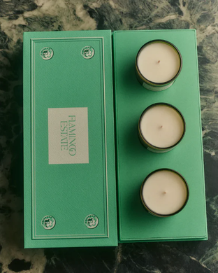 Flamingo Estate three sisters candles and gift box