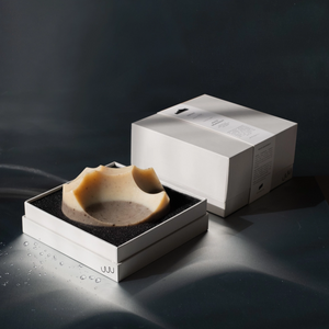 Ume Studio Cardamom Vetiver soap in box packaging