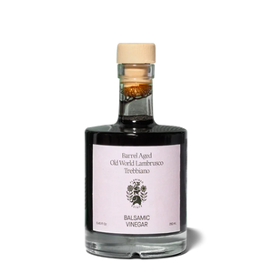 barrel aged old world Lambrusco Trebbiano balsamic vinegar bottle