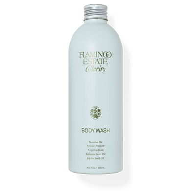 Flamingo Estate Peppermint & Juniper Berry Clarity Body Wash In aluminum bottle