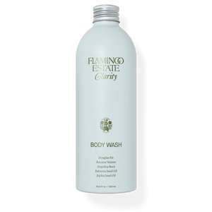 Flamingo Estate Peppermint & Juniper Berry Clarity Body Wash In aluminum bottle