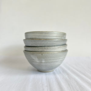 Stacked Soup Bowl in Matte Grey Glaze