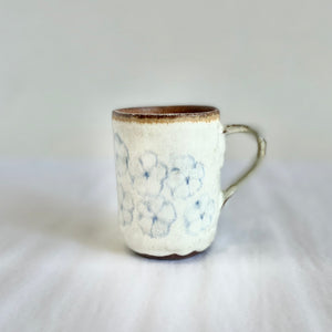 Multi blue flower pattern Demi-tasse and handle