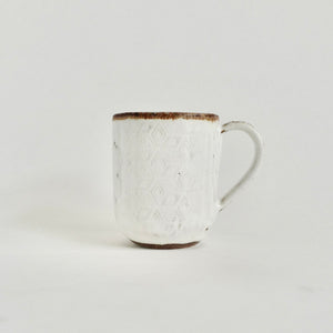 geometric texture body on mug and handle 