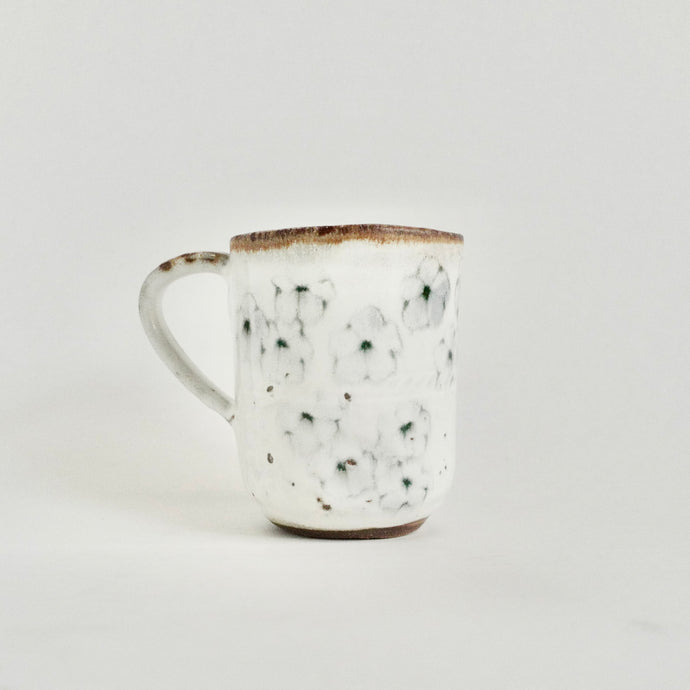 multi flower pattern mug and handle