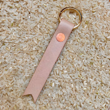 1.61 Soft Goods Key Fob - with Copper rivet and Split Key Ring in Nude - The Give Store