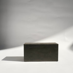 Rectangular Black block forged metal Mad et Len Potpourri - Amber Black Block Horizontal.