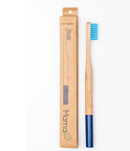 Ocean Conservation Bamboo Toothbrush with Kraft paper packaging. 