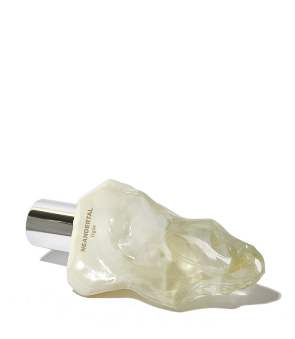 Neandertal - Light Eau de Parfum - Prehistoric stone tool perfume bottle. Ambre white of clear glass bottle color