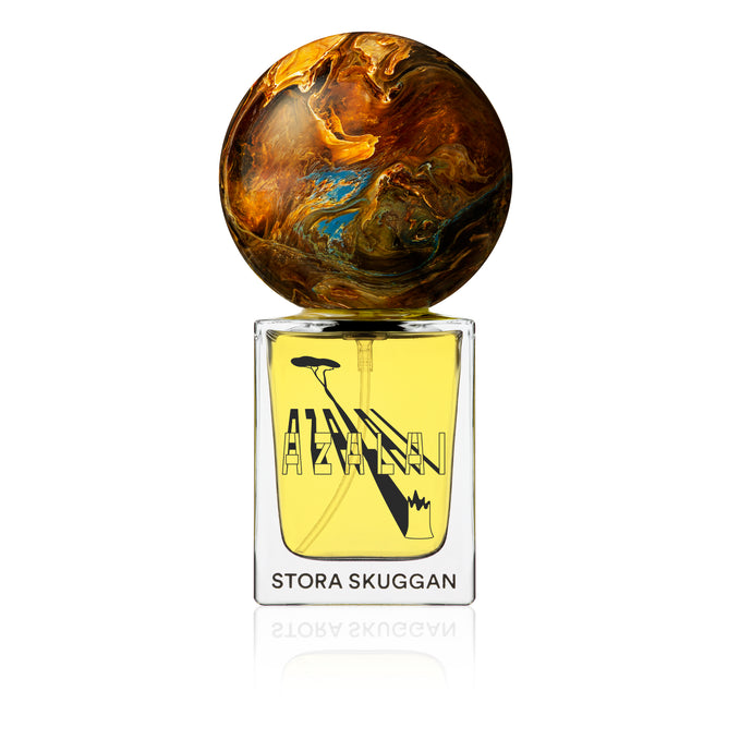 Stora Skuggan - Azalai Eau de Parfum - perfume bottle with copper color marble cap 