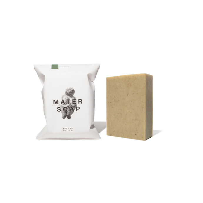 Rectangular shape Mater Mugwort Bar Soap with brand paper package Wrapping. 