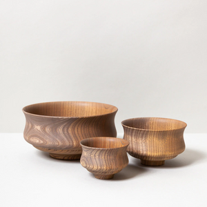 A grouping of Sinafu Deco Bowls in three sizes. 