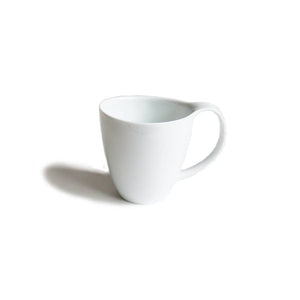 Glossy white Vag Mug Cup in plain background. 