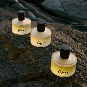 The Colekt Cologne Concentrée collection in natural stone setting. 